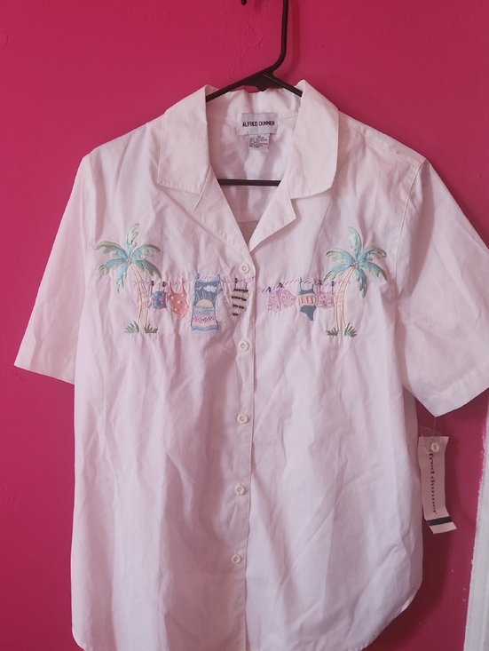 Alfred Dunner Tops - Alfred Dunner NWT Womens Summer, Tropical, Beach Graphic Vacation Shirt Sz 12